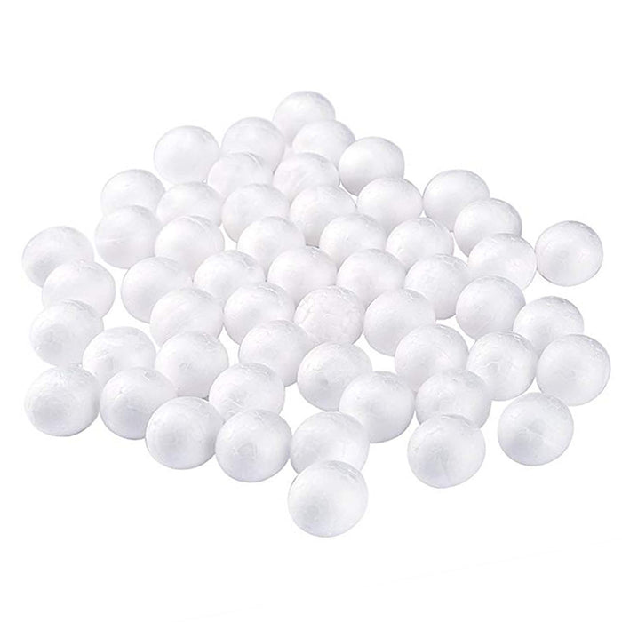 60PC Foam Craft Balls Polystyrene 3/4" White Sphere Art Project Party Decoration