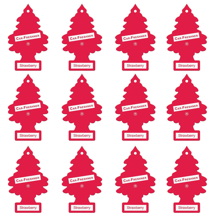 12 Pack Little Trees Strawberry Scent Air Freshener Car Auto Home Hanging Office