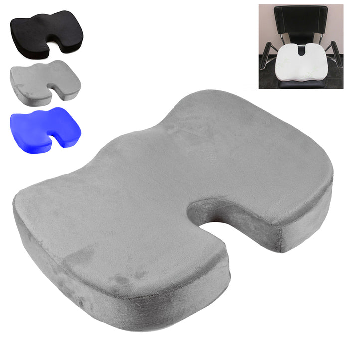 Orthopedic Seat Cushion Comfort Soft Foam Pad Pillow Chair Memory Foam White New
