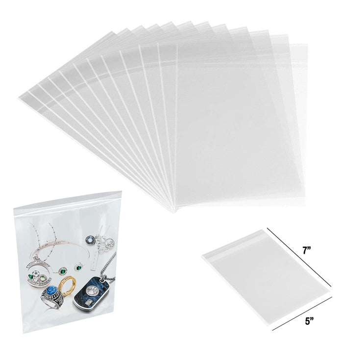 200 Pack Heavy Duty Zipper Baggies 7"x5" Reclosable Small Poly Bags 3MIL Clear