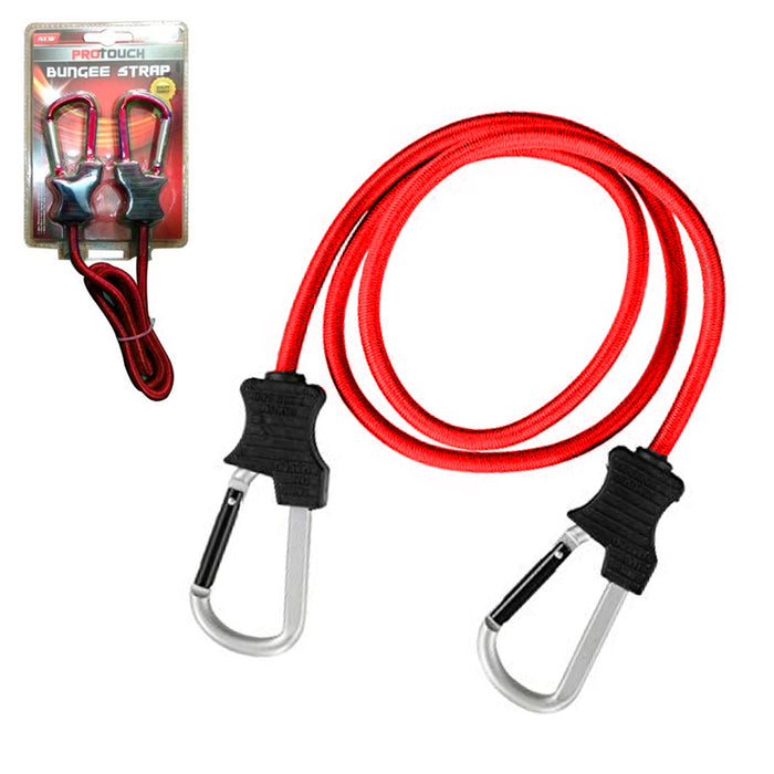 1 Pc Super Duty Bungee Strap Cord Tie Down Aluminum Carabiner Secure Hooks 3 Ft