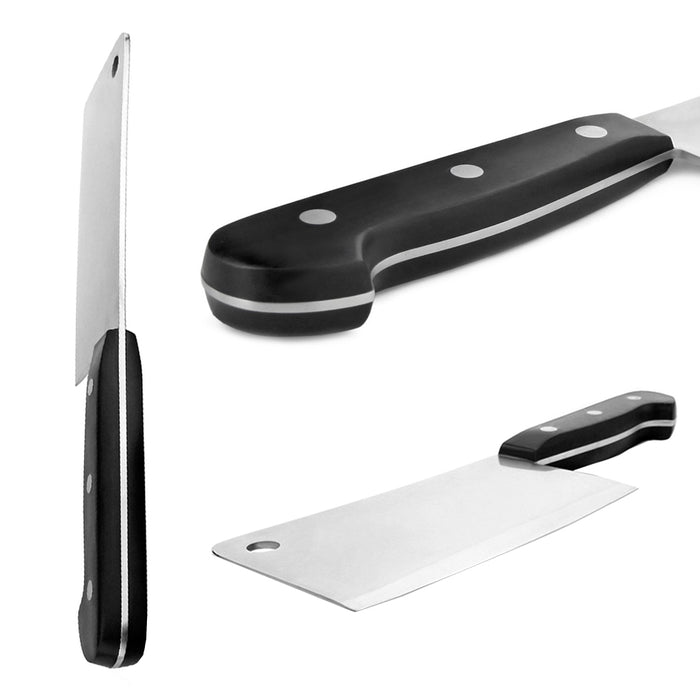 6-Inch Cleaver Meat Vegetable Chopper Stainless Steel Blade Kitchen Knife Cutter
