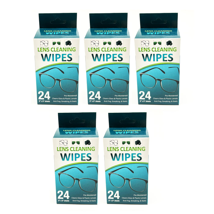 120 Lens Cleaning Wipes Pre-Moistened Cloths Eye Glasses Computer Camera Optical