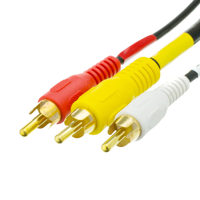 2 Pc Premium 3 RCA Heavy Duty 50FT Composite Extension Audio Video AV Cable Cord