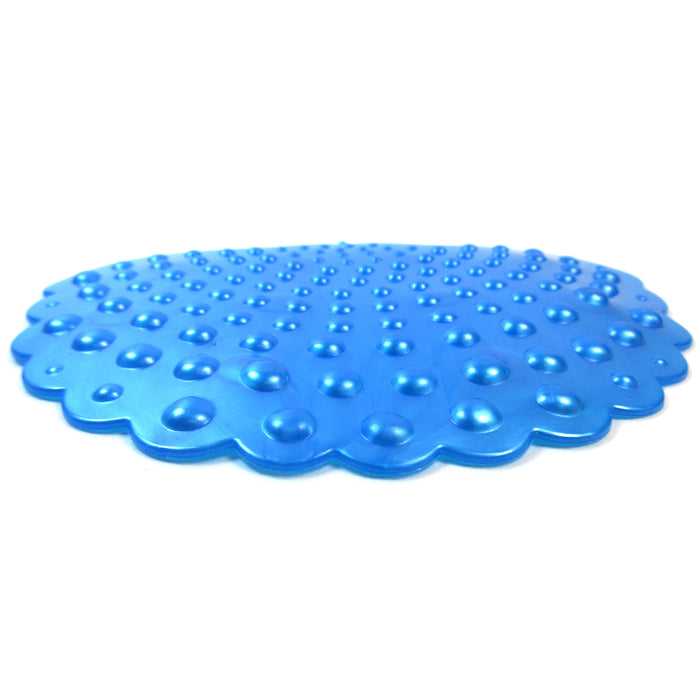 12Pc Compact Non Slip Safety Shower Treads Bathtub Stickers Decals Applique Blue