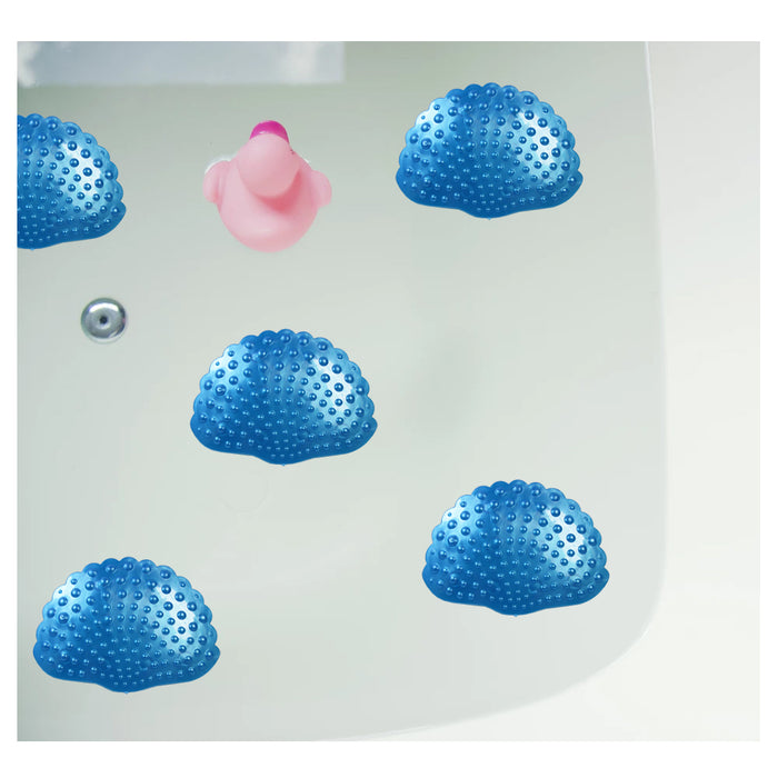 12Pc Compact Non Slip Safety Shower Treads Bathtub Stickers Decals Applique Blue