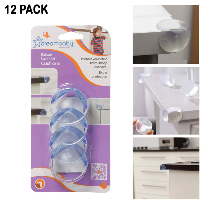 12PC Corner Protectors Child Baby Proof Safety Bumpers Clear Protective Cushions