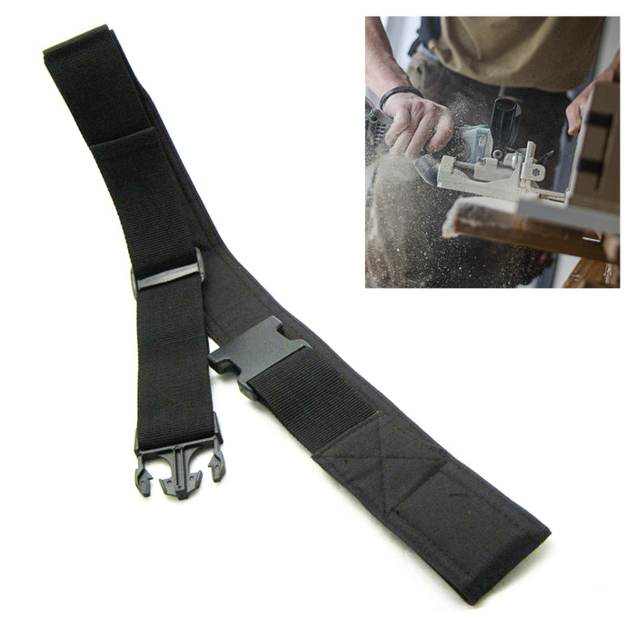Work Belt 2-inch Heavy Duty Poly Web Side Release Buckle Pouch Tool Holder Black