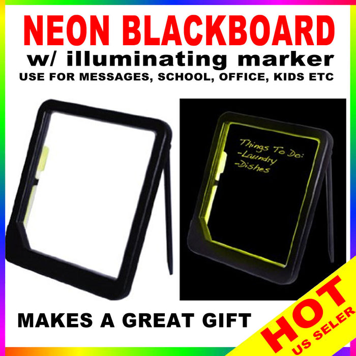 Illuminated Neon Blackboard Erase Lit Marker Message Write Board Menu Sign Glow