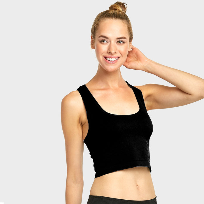 3Pc Women Fashion Solid Crop Tank Top Yoga Layer Stretch Spandex Razorback Sport