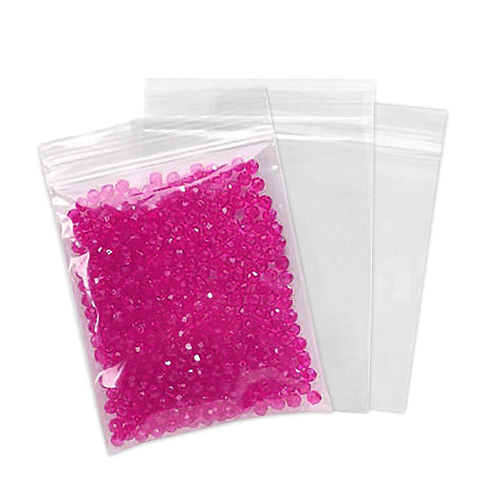 400 Clear Reclosable Zip Bags Plastic Poly Resealable Lock Seal 5x7 Baggies 3mil