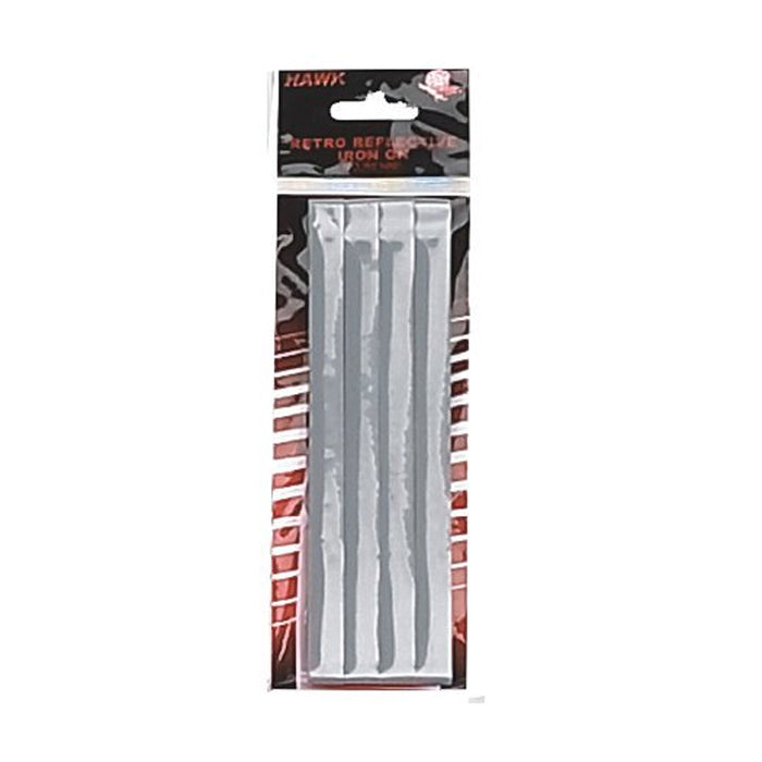 4 Reflective Iron-On Safety Tape Strip 3/8" x 18" High Visibility Sports Hiking