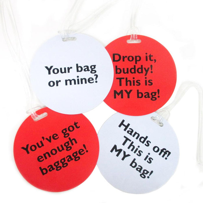 12 Luggage Tags Set Suitcase Label Name Address ID Card Bag Baggage Fun Travel