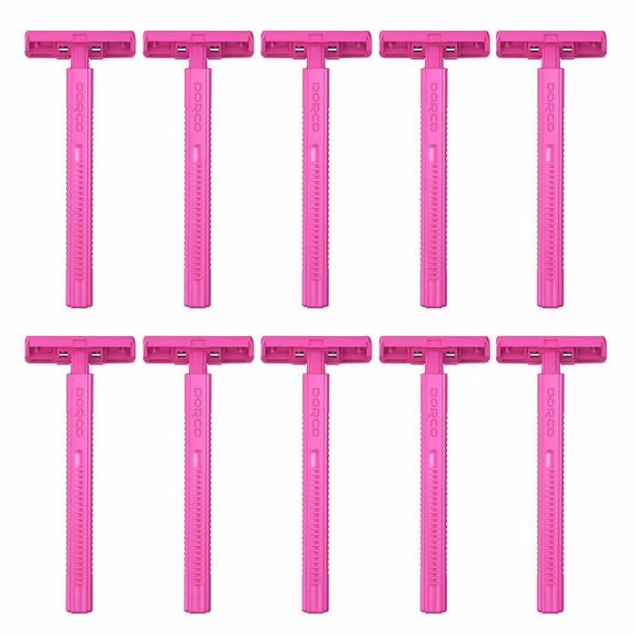 10 Disposable Razors Twin Blade Shaving Women Hair Removal Trimmer Shaver Pink