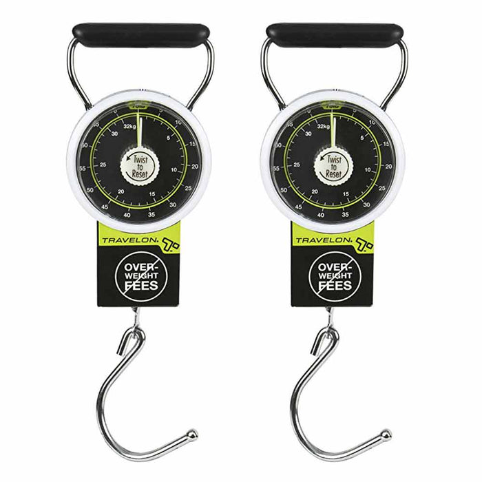 2 Pack Travelon Luggage Scale Stop and Lock Tape Measure 75 LB Travel Weight
