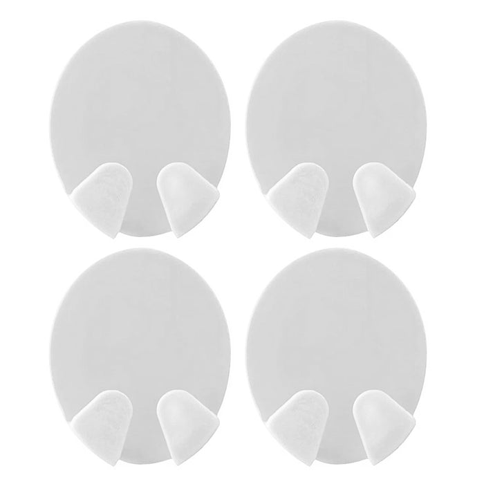 4 Pack Self Adhesive Wall Hooks Set Double Prong Shower Razor Kitchen Plugs Keys