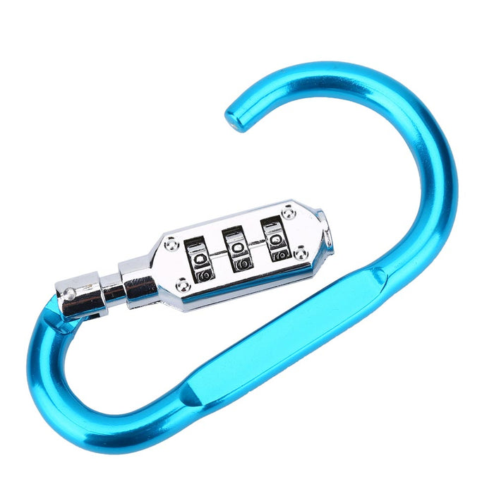 3 Pack Combination Lock Carabiner 3 Dial Digit Luggage Travel Baggage Backpack
