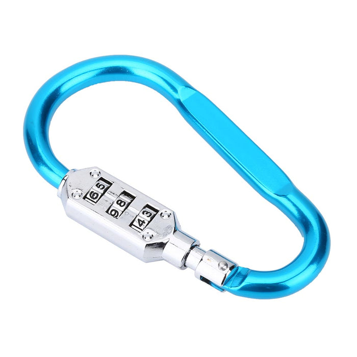 Locking Carabiner Combination Clip D Ring Aluminum Hook Luggage Outdoor Camping