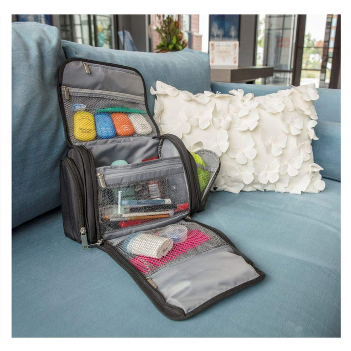 Luxury Hanging Toiletry Bag Travel Makeup Carry On Expandable Organizer Black
