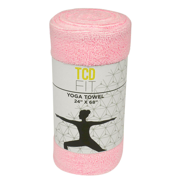 Hot Yoga Towel Super Soft Sweat Absorbent Non-Slip Bikram Pilates Mat 24" X 68"