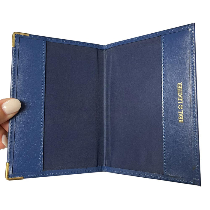 Leather US Passport Holder Cover ID Car Wallet Travel Case Emblem Gold Women Men