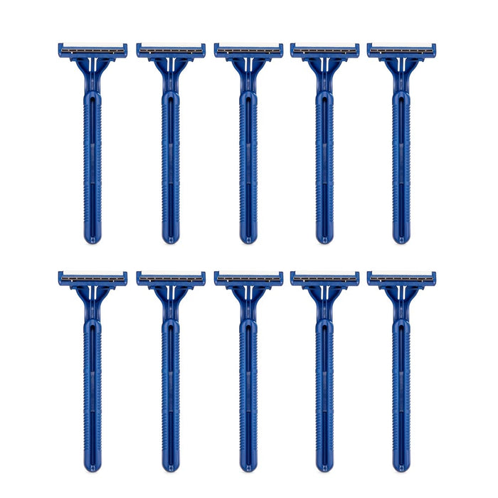 10 Gillette Blue II Razors Men's Disposable Twin Blades Rastrillo Remover Shaver