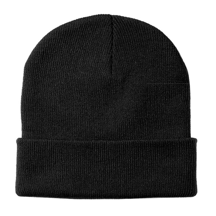 2 Beanie Knit Hat Slouchy Skull Ski Plain Winter Warm Cap Cold Weather Women Men