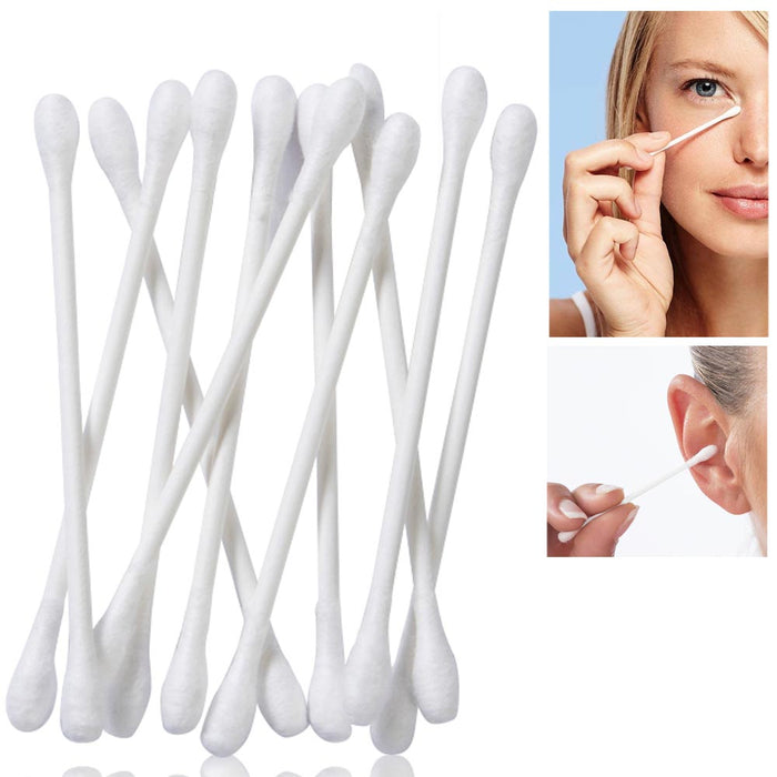900ct Cotton Swabs Bud Standard White Stick Double Tipped Applicator Tip Ear Wax