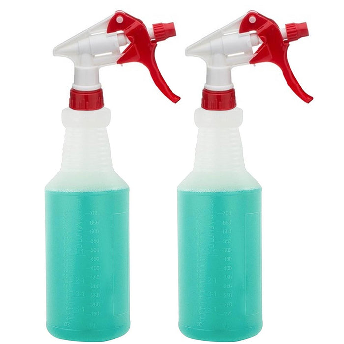 2Pc Heavy Duty Empty Plastic Spray Bottle 32oz Cleaning Solutions Industrial Use