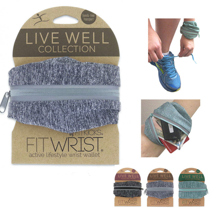 Fit Wrist Wallet Arm Pouch Running Band Money ID Card Zipper Travel Gym Sports