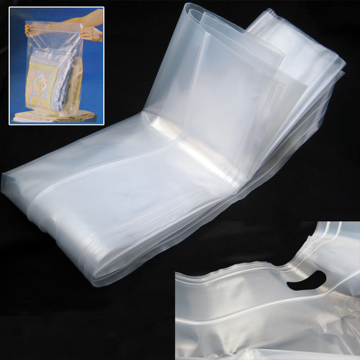 6 Storage Bags XX Large Jumbo Size Beach Travel Organizer Clear Clothes Dress !!