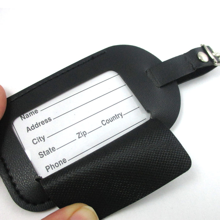 Lot 4 Luggage Tags Labels Strap Name Address ID Suitcase Bag Baggage Travel New