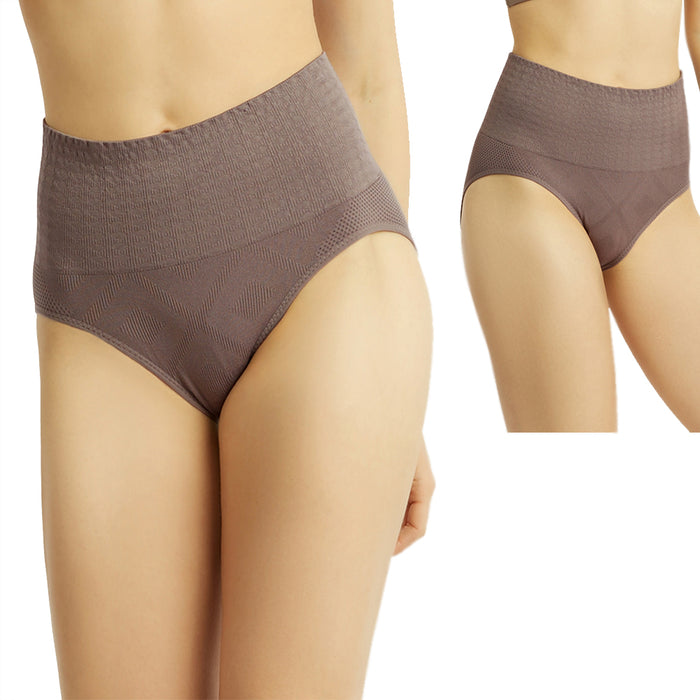 6 Pk Slimming High Waist Tummy Control Solid Color Briefs Panties Shapewear Faja