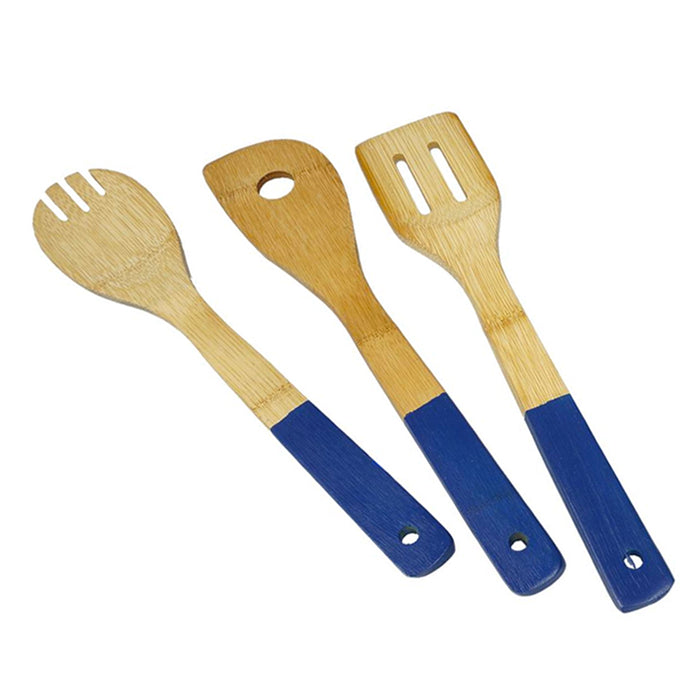 6 Pc Spatula Bamboo Cooking Utensil Set Spoon Mix Non Stick Wooden Kitchen Tools