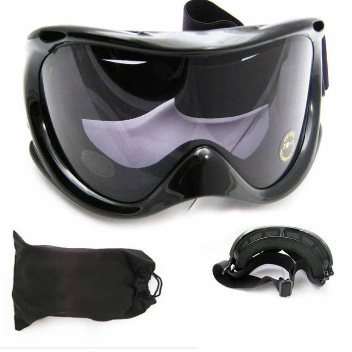 Black Ski Snow Goggles Snowboard Glasses Skiing Sports Adult Man Woman Lens Snow