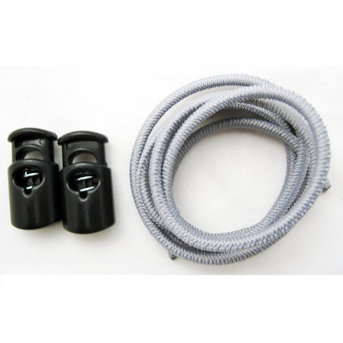 Elastic Shoe Laces Tie Fast Triathlon Marathon Running Run Shoelaces Relief Gray