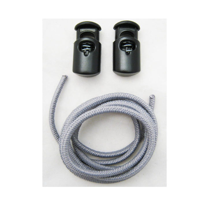 Elastic Shoe Laces Tie Fast Triathlon Marathon Running Run Shoelaces Relief Gray