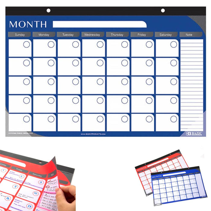 Desk Pad Calendar Wall Daily Schedule Planner Undated 12 Month Large 11" X 17"