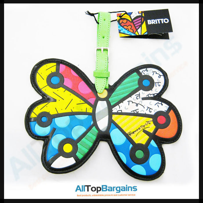 Romero Britto Butterfly Luggage Tag Travel Bags ID Name Bag Backpack Custom New
