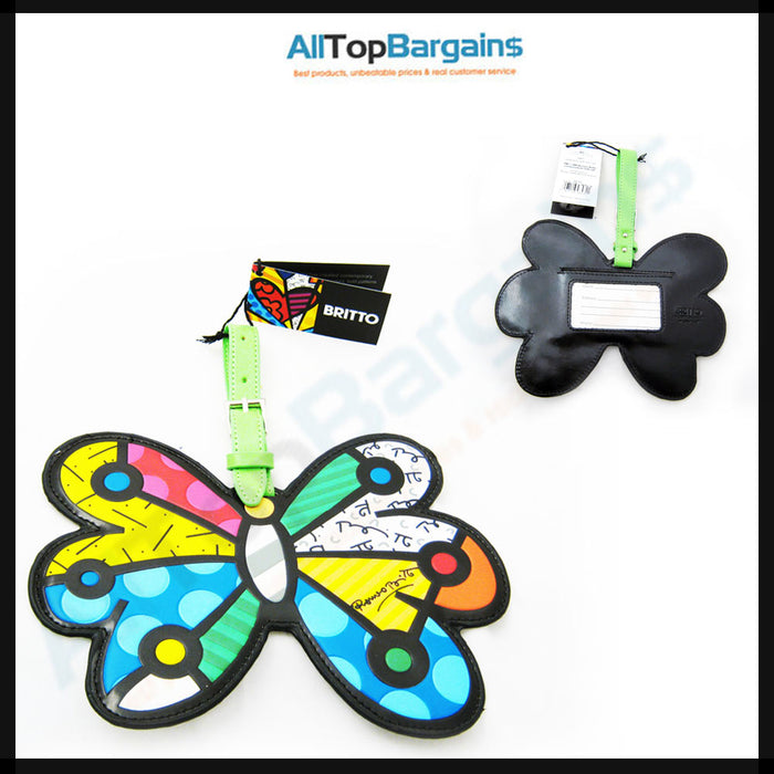 Romero Britto Butterfly Luggage Tag Travel Bags ID Name Bag Backpack Custom New