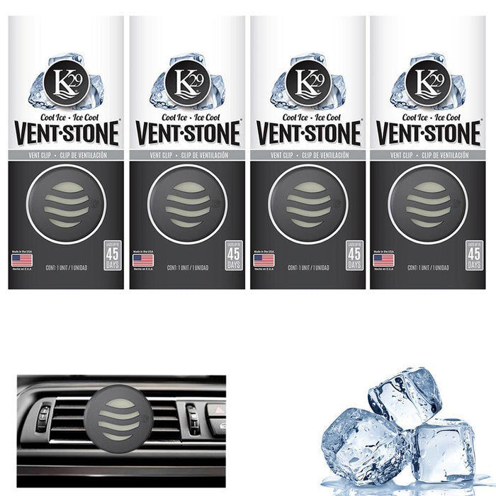 4 PC Ice Cool Vent Stone Car Clip Air Freshener Long Lasting Scent Aroma New Car