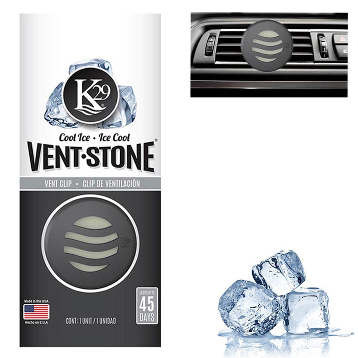 Scent Vent Stone Clip New Car Air Freshener Auto AC Long Lasting Aroma Ice Cool