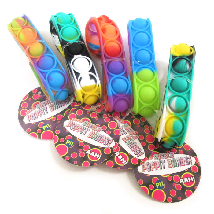 Pop Up Fidget Bracelet Toy Wristband Push Bubble Silicone Sensory Stress Relieve