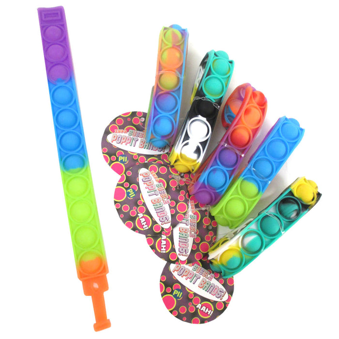 Pop Up Fidget Bracelet Toy Wristband Push Bubble Silicone Sensory Stress Relieve