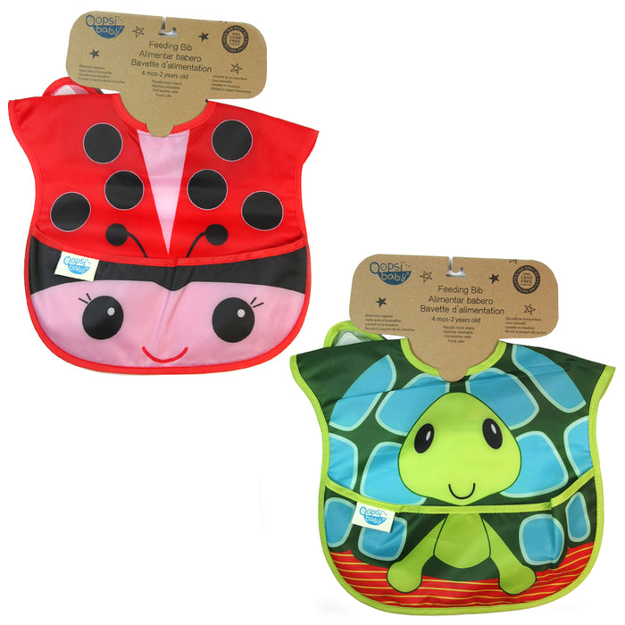 2X Baby Toddler Feeding Bibs Waterproof Comfortable Aprons Babadore Food Catcher