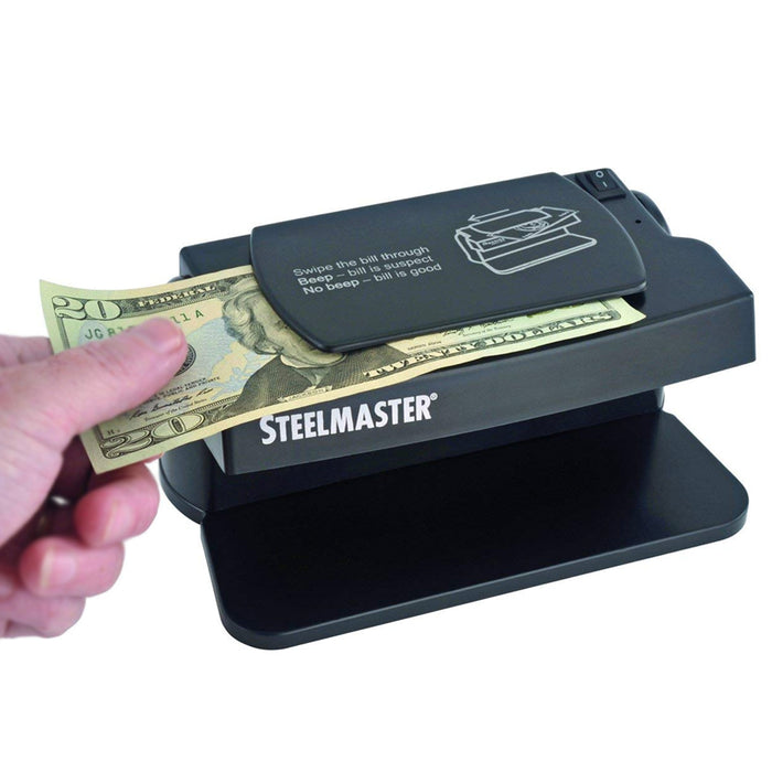 Dual Counterfeit Bill ID Detector Fake Money Cash Machine Checker UV Blacklight