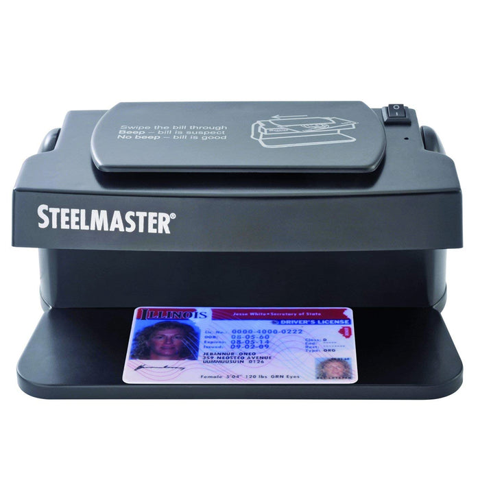 Dual Counterfeit Bill ID Detector Fake Money Cash Machine Checker UV Blacklight