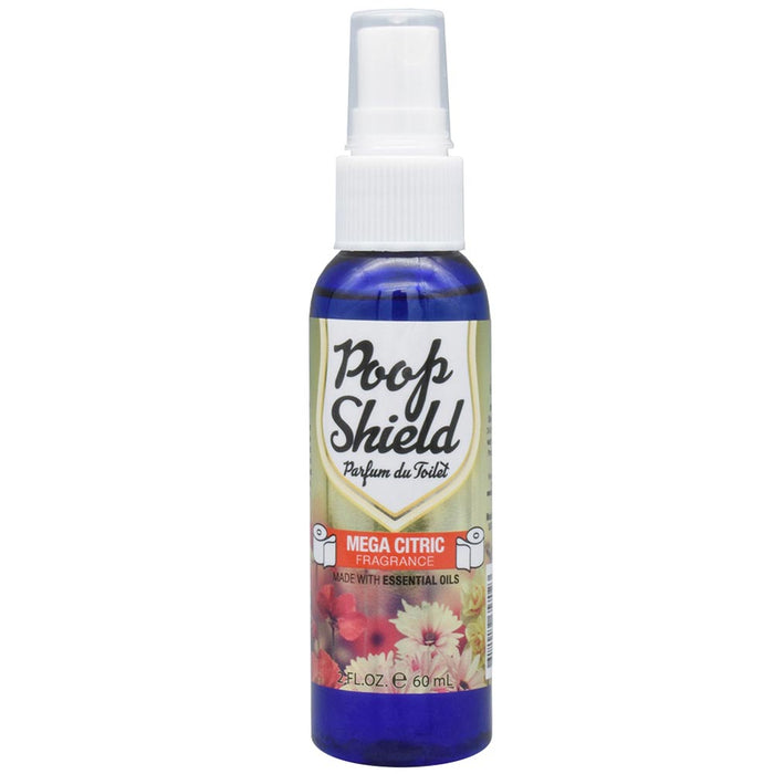 1 Poop Shield Toilet Spray Citrus Air Freshener Odor Eliminator Bathroom Car 2oz