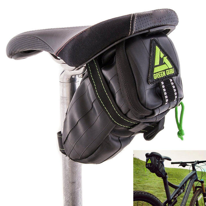 Green Guru Gear Cycling Bike Bicycle Rear Seat Saddle Bag Storage Pouch USA Made