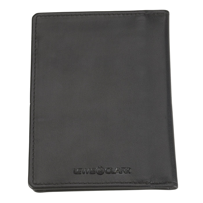 RFID Blocking Leather Passport Case ID Card Holder Travel Wallet Lewis N. Clark